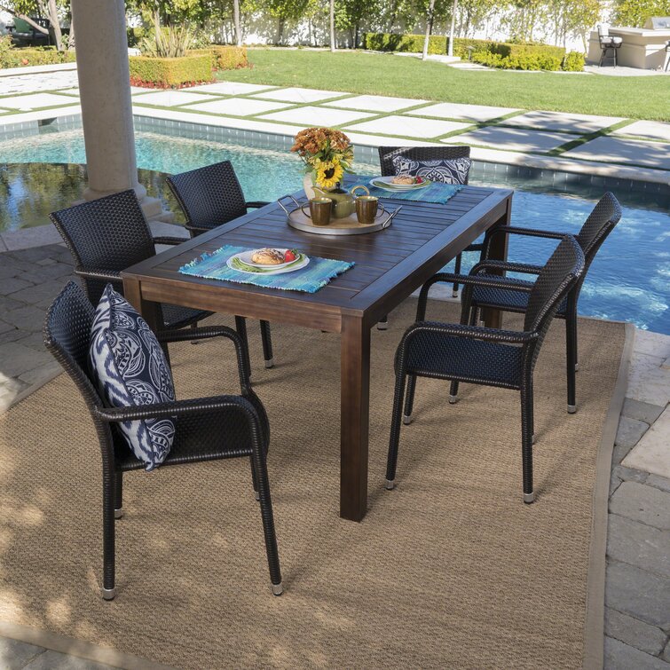 Noble house thomas outlet outdoor wicker dining set